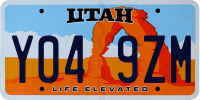 UT license plate Y049ZM