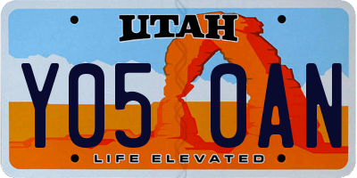 UT license plate Y050AN