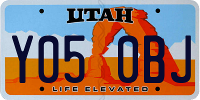 UT license plate Y050BJ