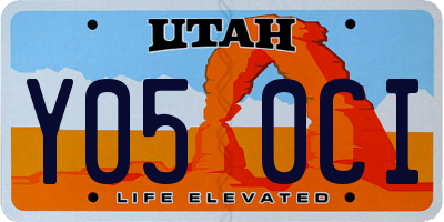 UT license plate Y050CI