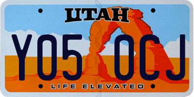 UT license plate Y050CJ