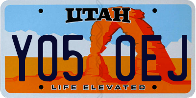 UT license plate Y050EJ