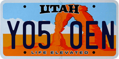 UT license plate Y050EN