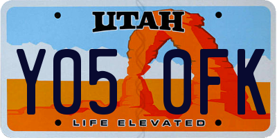 UT license plate Y050FK