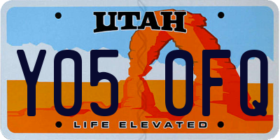UT license plate Y050FQ