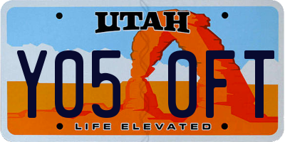 UT license plate Y050FT