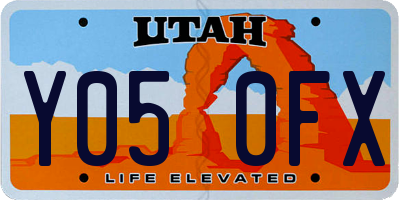 UT license plate Y050FX