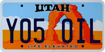 UT license plate Y050IL