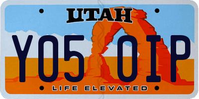 UT license plate Y050IP