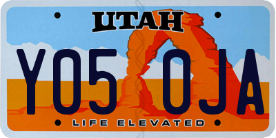UT license plate Y050JA