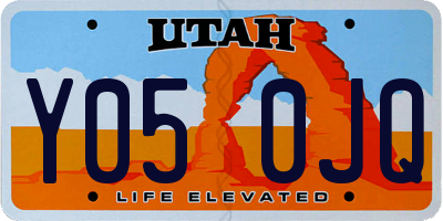 UT license plate Y050JQ