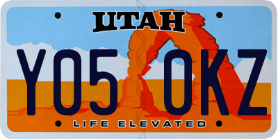 UT license plate Y050KZ