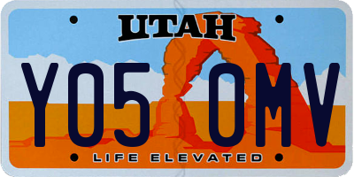 UT license plate Y050MV