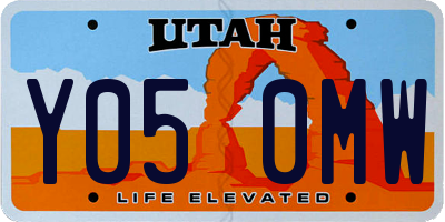 UT license plate Y050MW