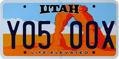 UT license plate Y050OX