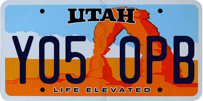 UT license plate Y050PB