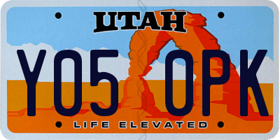UT license plate Y050PK