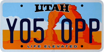 UT license plate Y050PP