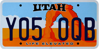 UT license plate Y050QB