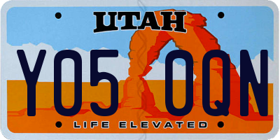 UT license plate Y050QN
