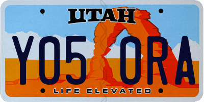 UT license plate Y050RA