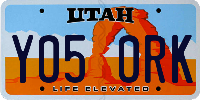 UT license plate Y050RK