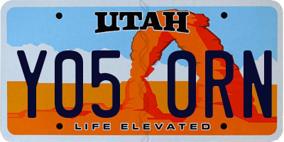 UT license plate Y050RN