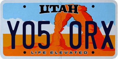 UT license plate Y050RX