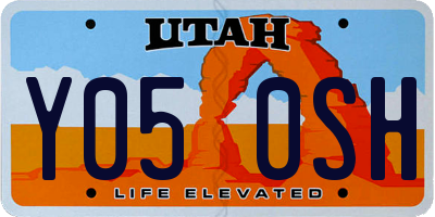 UT license plate Y050SH