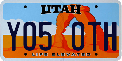 UT license plate Y050TH