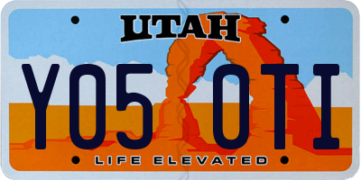 UT license plate Y050TI
