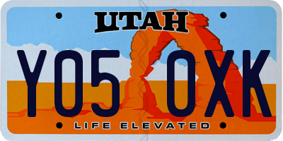 UT license plate Y050XK