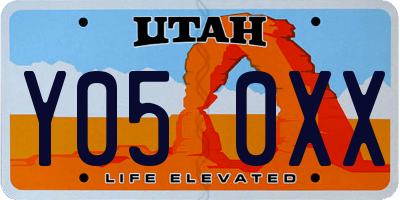 UT license plate Y050XX