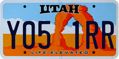 UT license plate Y051RR