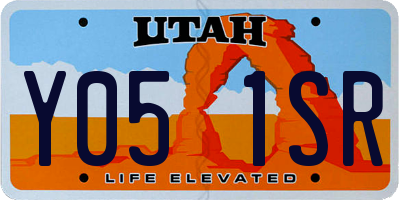 UT license plate Y051SR