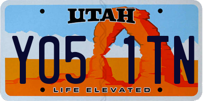 UT license plate Y051TN