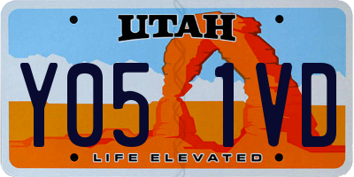 UT license plate Y051VD