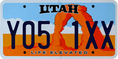 UT license plate Y051XX