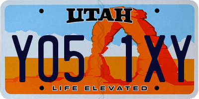 UT license plate Y051XY