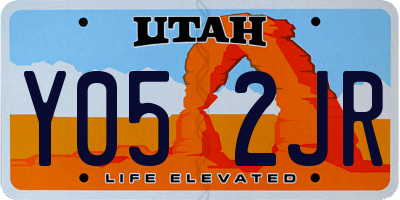 UT license plate Y052JR