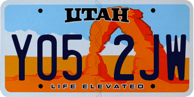 UT license plate Y052JW