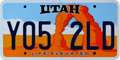 UT license plate Y052LD