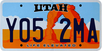 UT license plate Y052MA