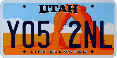 UT license plate Y052NL