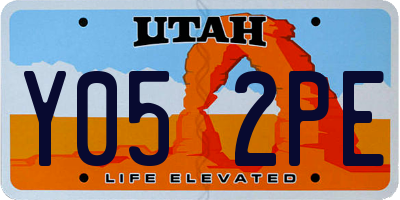 UT license plate Y052PE
