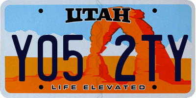 UT license plate Y052TY