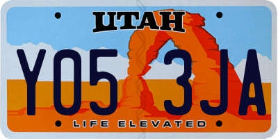 UT license plate Y053JA