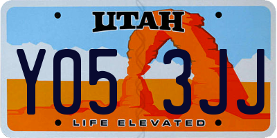 UT license plate Y053JJ