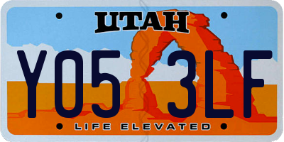 UT license plate Y053LF