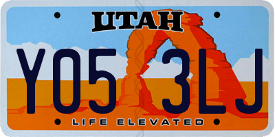 UT license plate Y053LJ
